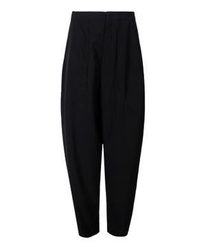 High-waist wool trousers