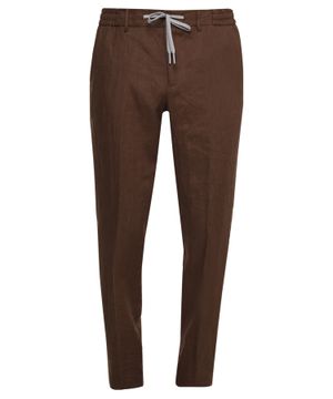 Straight fit trousers with elasticated waist