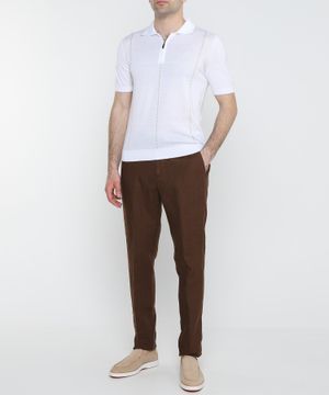 Straight fit trousers with elasticated waist