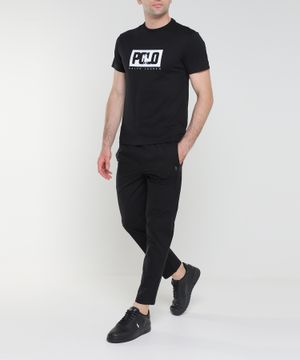 Logo detailed straight fit trousers