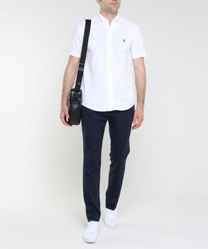 Short sleeve shirt with classic collar
