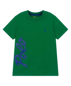 Loqo detallı qısaqol T-shirt