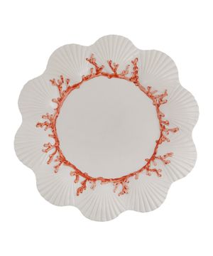 Тарелка с коралловой деталью