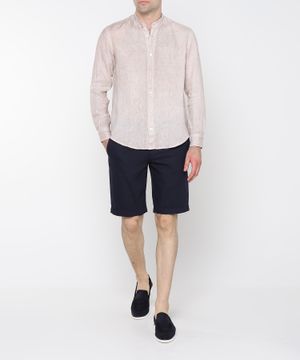 Straight-fit linen shirt