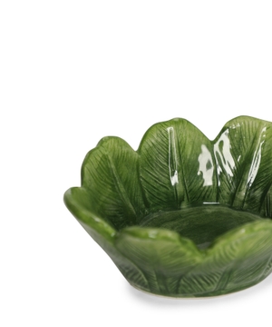 Set of two Palm Leaf ceramic bowls