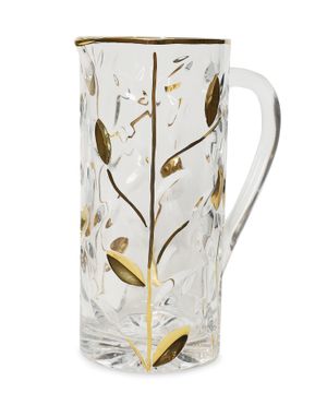 Leaves details glass jug