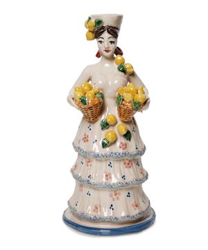 Girl with lemons statue