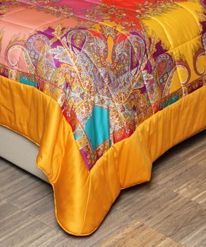 Paisley printed bed cover