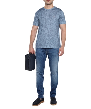 Paisley print cotton t-shirt