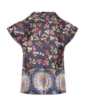 Printed short-sleeves top