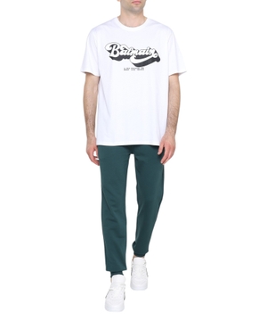 Loqo printli dairəvi yaxa ilə  T-shirt