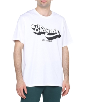 Loqo printli dairəvi yaxa ilə  T-shirt