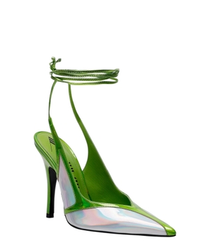 Tie fastening Venus Chrome pumps