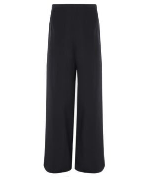 High-waist flared trousers