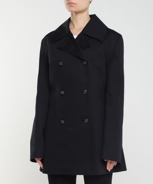 Breasted straight fit trench coat