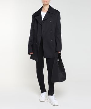 Breasted straight fit trench coat