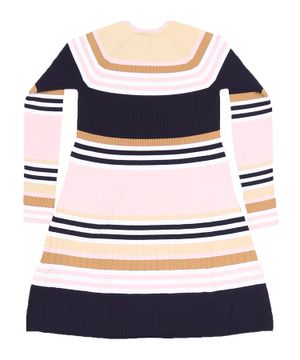 Striped long-sleeves dress