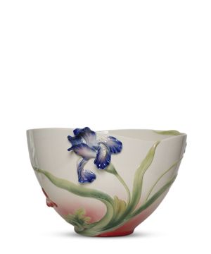 Fringed Iris and Red Poppy bowl