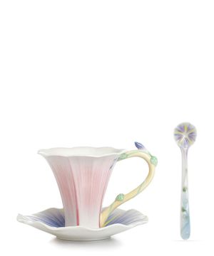 Les Jardin Morning Glory Flower tea set