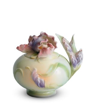 Windswept Beauty Iris sugar jar