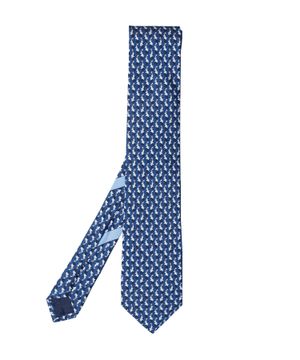 Carp printed tie