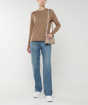 Long-sleeve round neck top