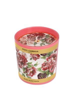 Graphic printed scented candle – Rosa Muschiata