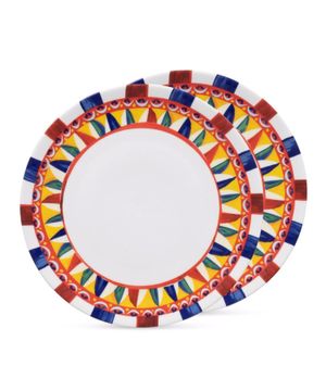 Set of dinner plates with Carretto Sicilano pattern