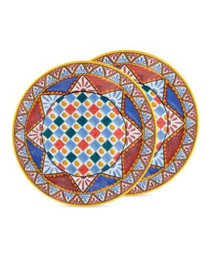 Set of soup plates with Carretto Sicilano pattern