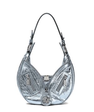 La Vacanza zip pocket details metallic effect shoulder bag