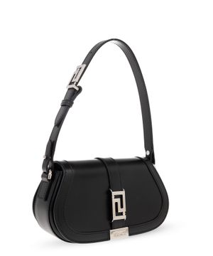 Greca Goddess Mini logo buckle leather bag