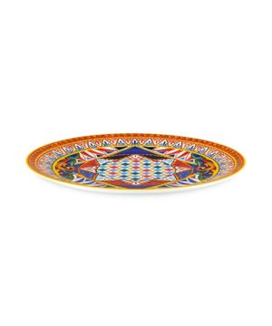 Charger plate with Carretto Sicilano pattern