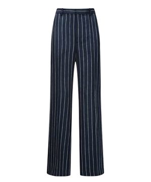 High-waist striped trousers