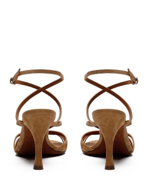 Strap detail suede sandals