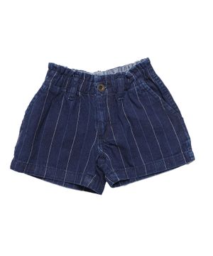 Stripe detailing denim shorts