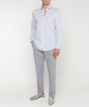 Straight-fit cotton trousers