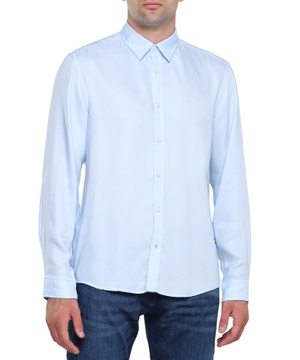 Straight fit shirt with long sleeves