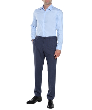 Straight fit shirt with long sleeves
