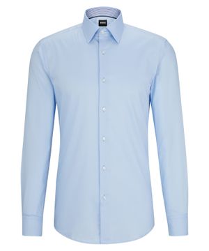 Straight fit shirt with long sleeves