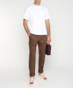 Lace-up fastening trousers