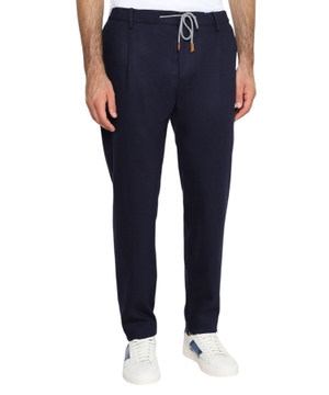 Lace-up fastening trousers