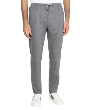 Lace-up fastening trousers