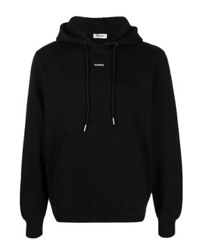 Long sleeve hoodie with logo print