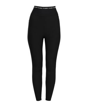 Punto leggings with logo lettering