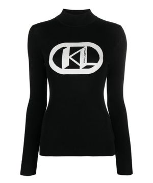 Long sleeve sweater with logo print