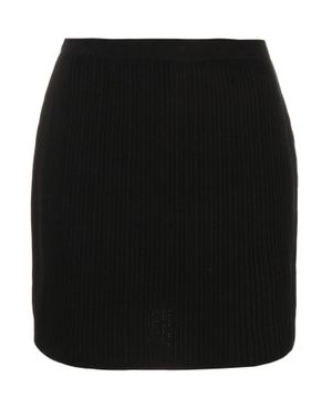 Ribbed-knit cotton skirt