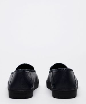 Seams trim edges leather loafers