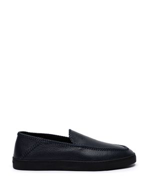 Seams trim edges leather loafers