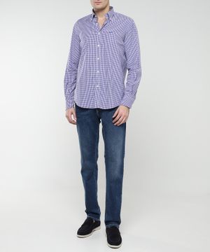 Long sleeve shirt with classic collar