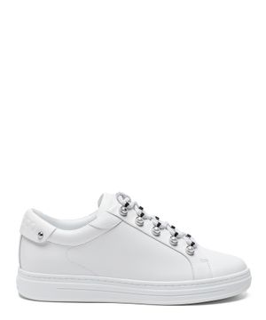 Antibes Pearls embellished leather sneakers